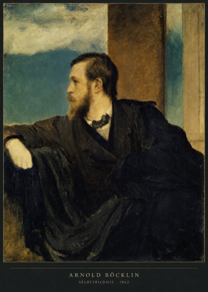Arnold Böcklin Selbstbildnis No2 - Plakát