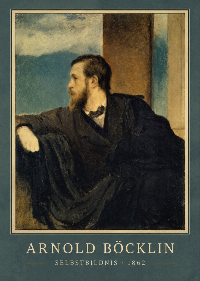 Arnold Böcklin Selbstbildnis No3 - Plakát
