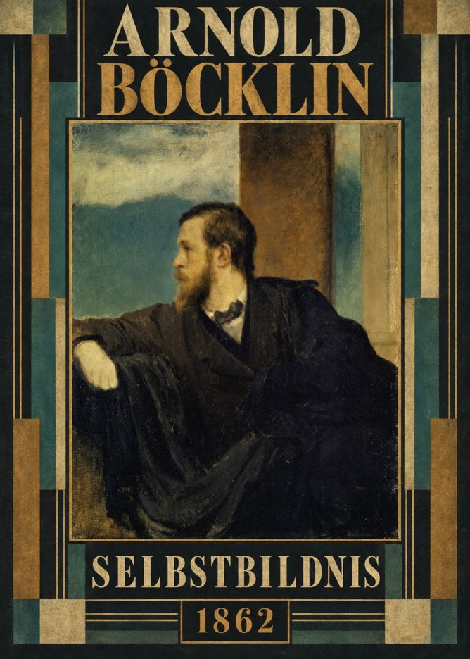 Arnold Böcklin Selbstbildnis No5 - Plakát