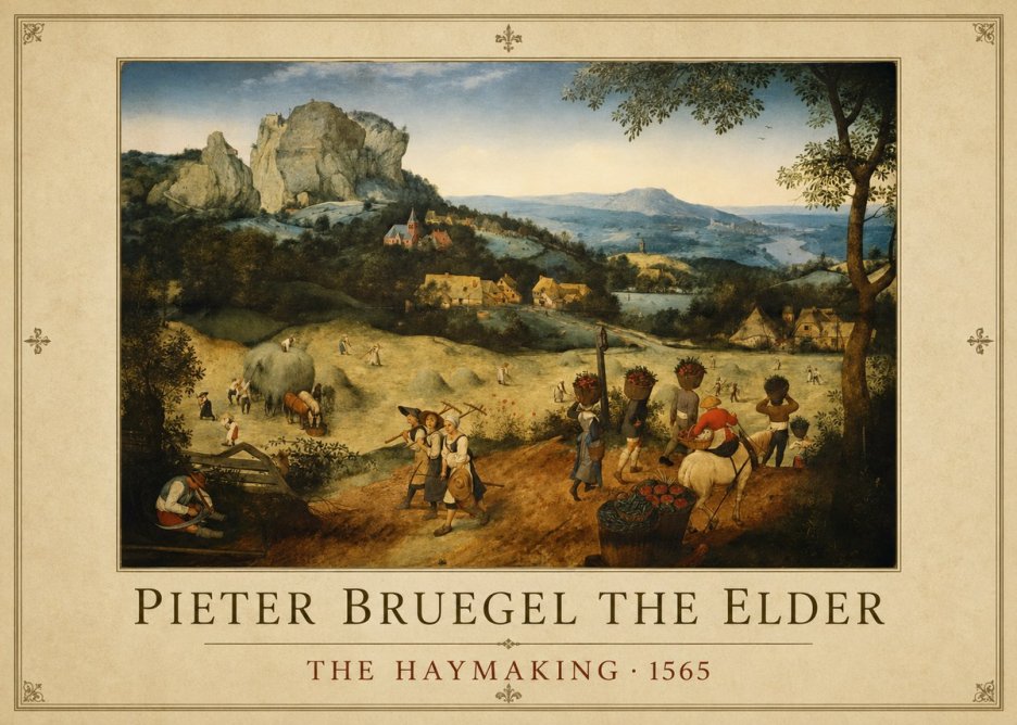Pieter Bruegel The Haymaking No1 - Plakát