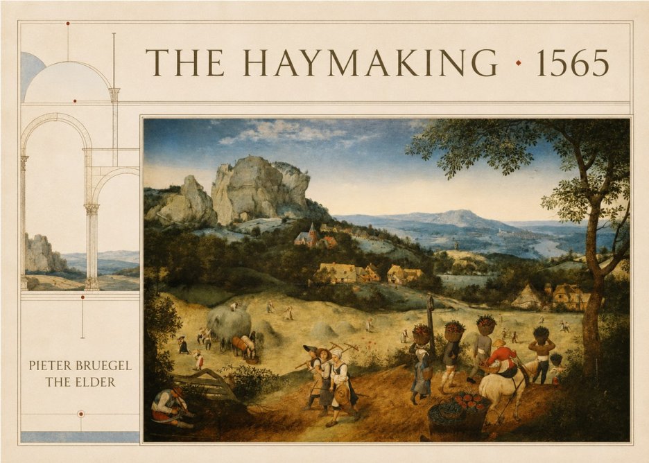 Pieter Bruegel The Haymaking No4 - Plakát