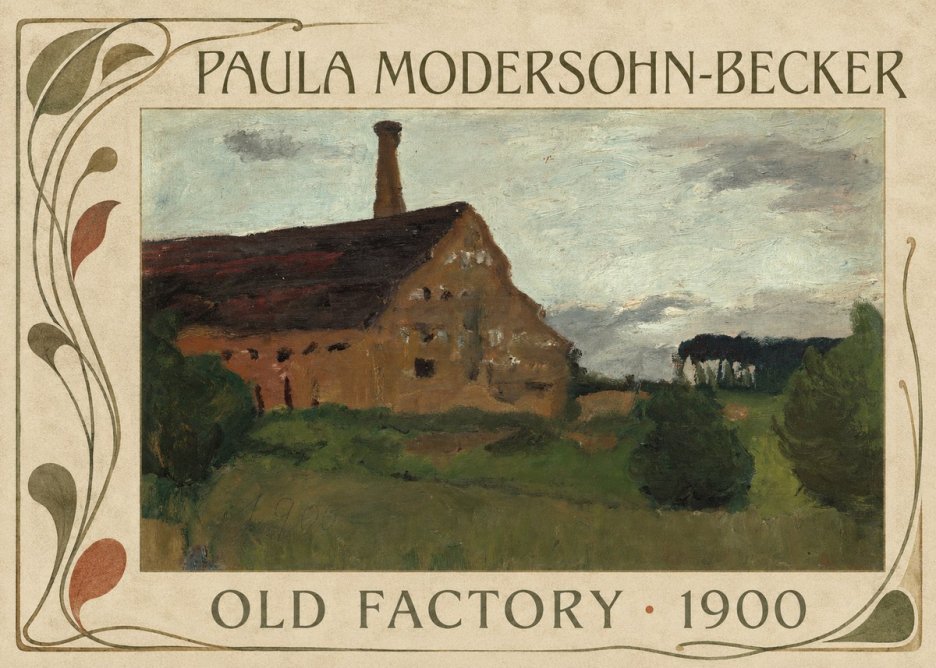 Paula Modersohn-Becker Old Factory No5 - Plakát