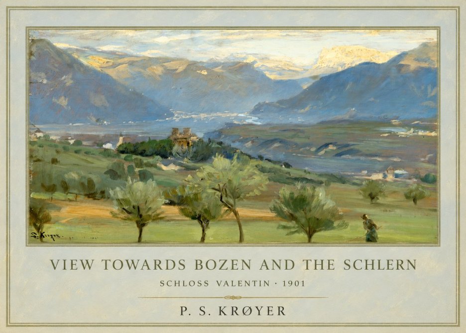 P.S. Krøyer View Towards Bozen and the Schlern No1 - Plakát