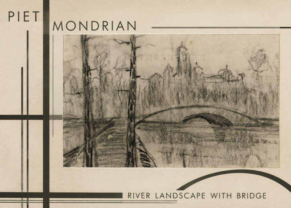 Piet Mondrian River Landscape with Bridge No6 - Plakát