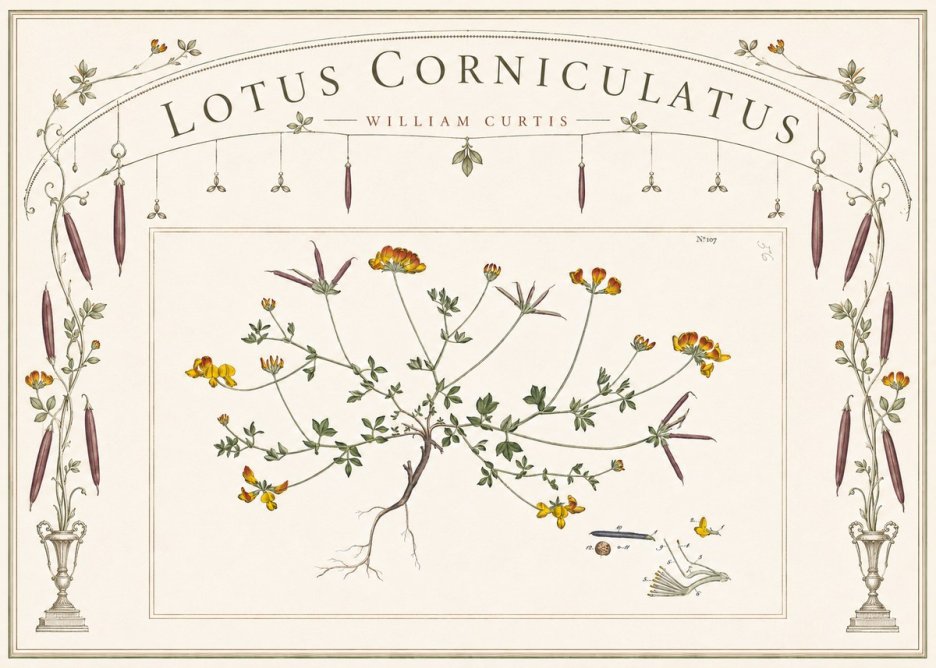 William Curtis Lotus Corniculatus I No6 - Plakát
