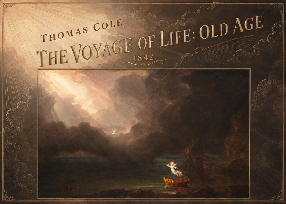 Thomas Cole The Voyage of Life: Old Age II No3 - Plakát