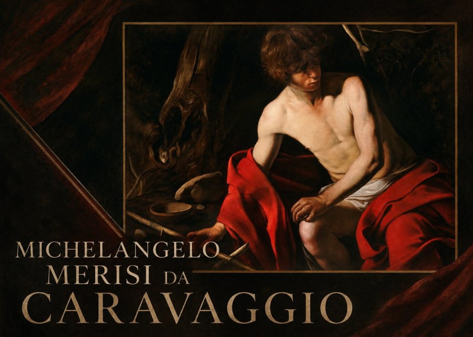 Michelangelo Merisi da Caravaggio John the Baptist (Youth with a Ram) No2 - Plakát