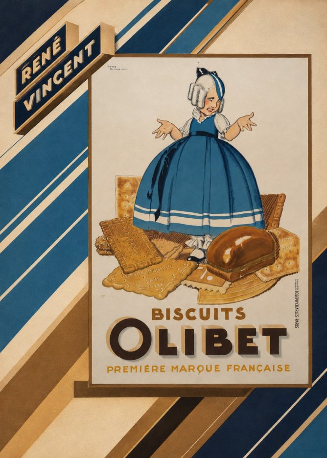 René Vincent Biscuits Olibet No4 - Plakát