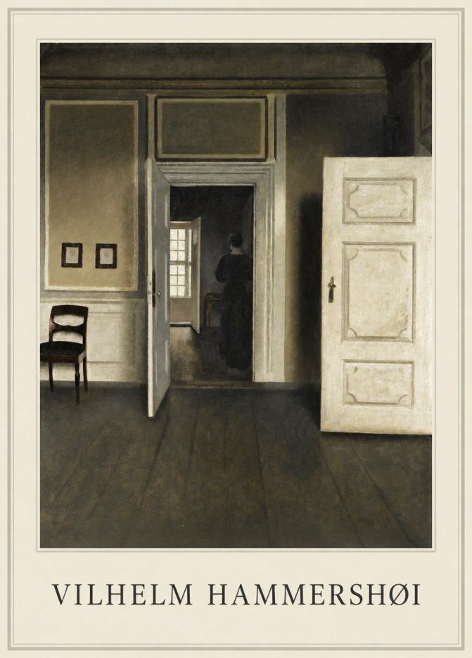Vilhelm Hammershøi Interior, Strandgade 30 I No1 - Plakát