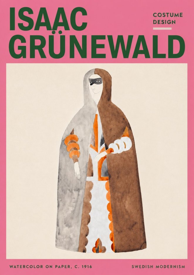Isaac Grünewald Costume Design VI No3 - Plakát