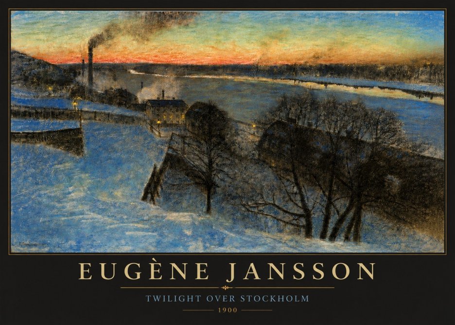 Eugène Jansson Twilight over Stockholm No3 - Plakát