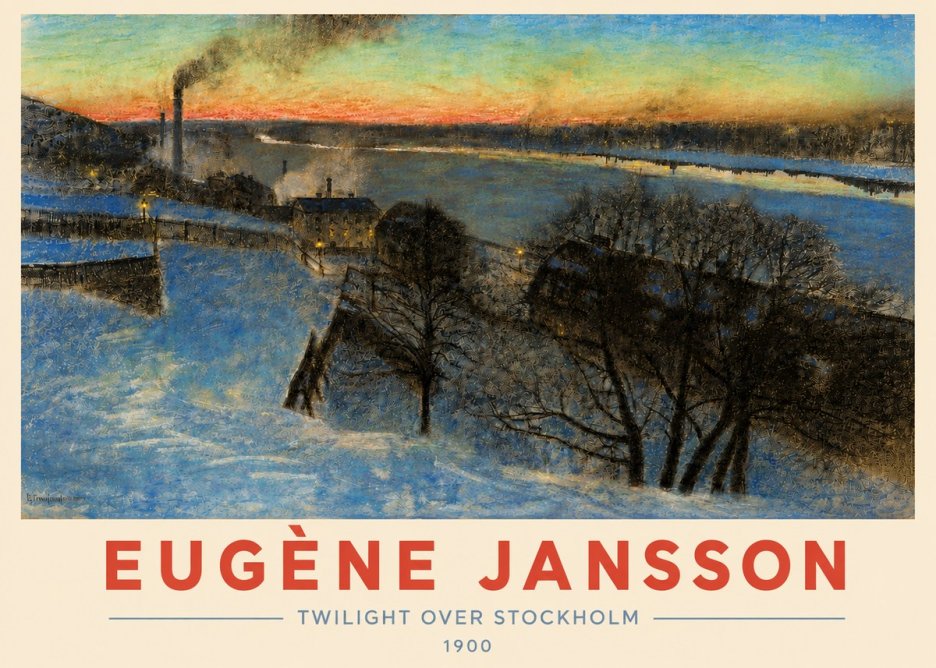 Eugène Jansson Twilight over Stockholm No4 - Plakát