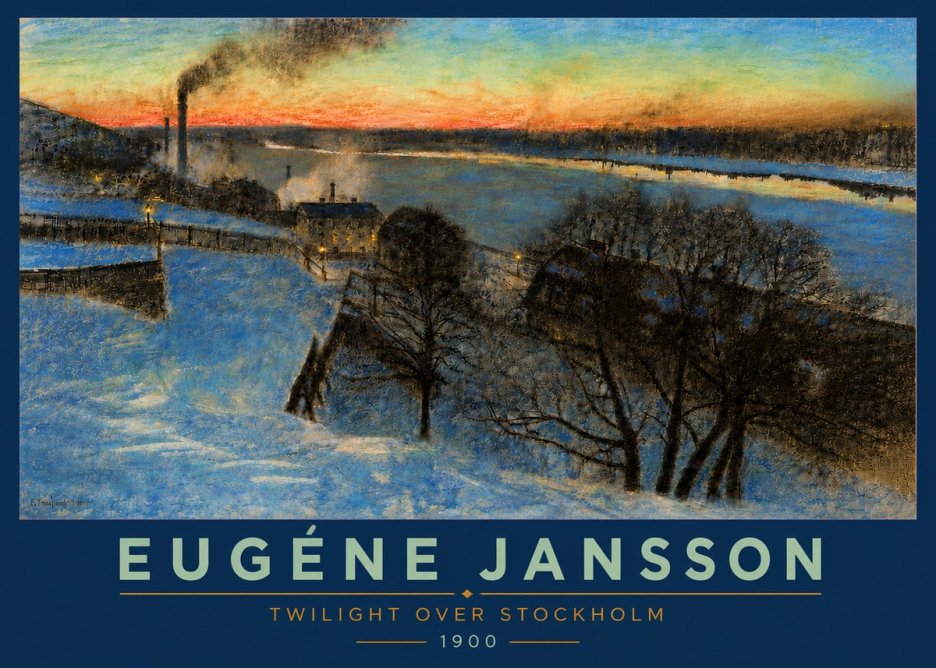Eugène Jansson Twilight over Stockholm No5 - Plakát