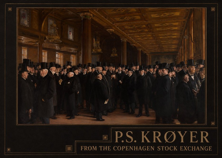 P.S. Krøyer From the Copenhagen Stock Exchange No4 - Plakát