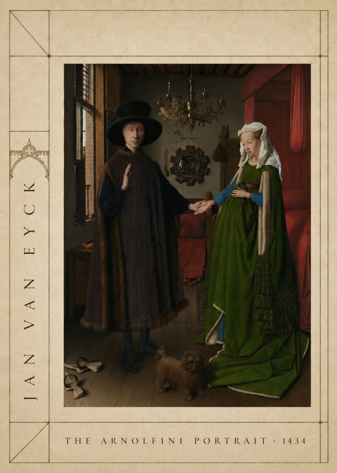 Jan van Eyck The Arnolfini Portrait IV No4 - Plakát