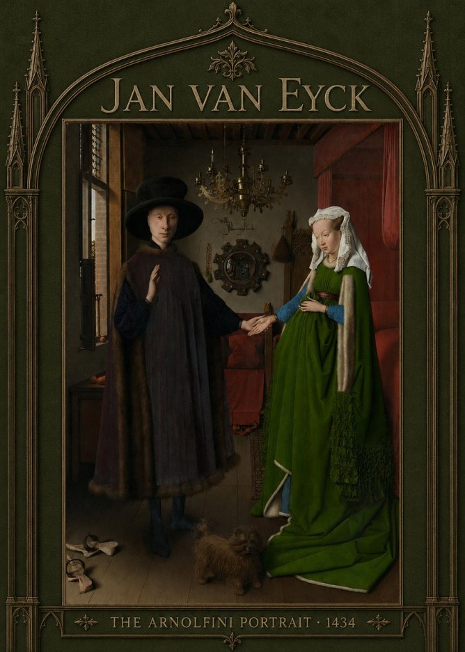 Jan van Eyck The Arnolfini Portrait IV No5 - Plakát