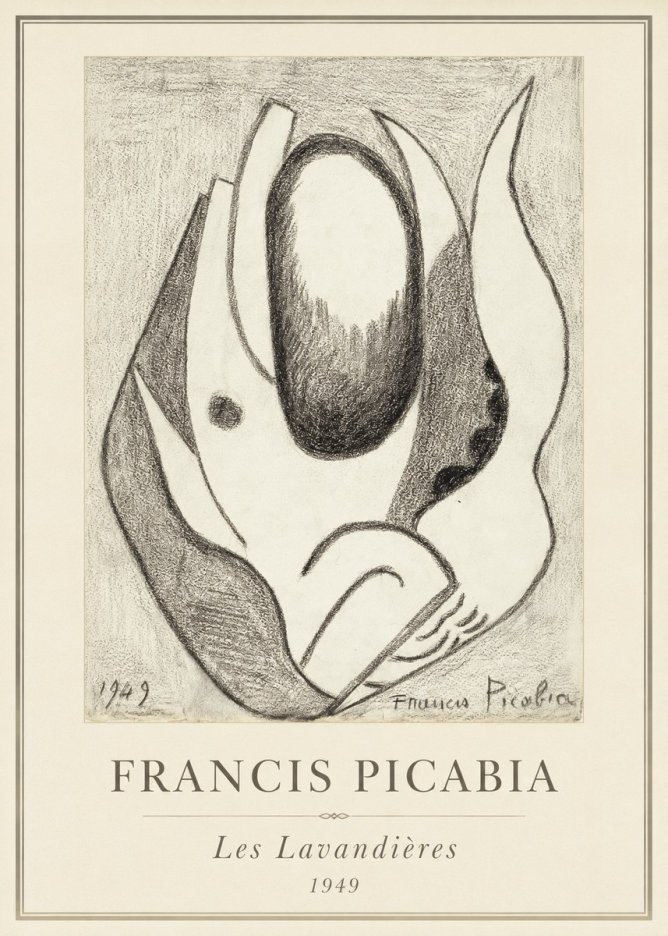Francis Picabia Les Lavandières No4 - Plakát