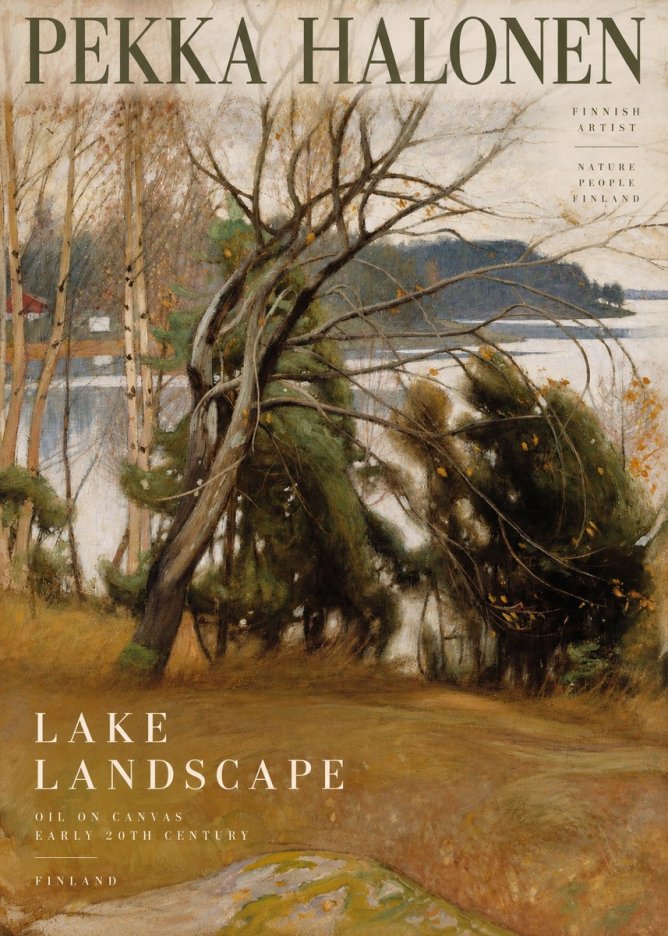 Pekka Halonen Lake Landscape No2 - Plakát