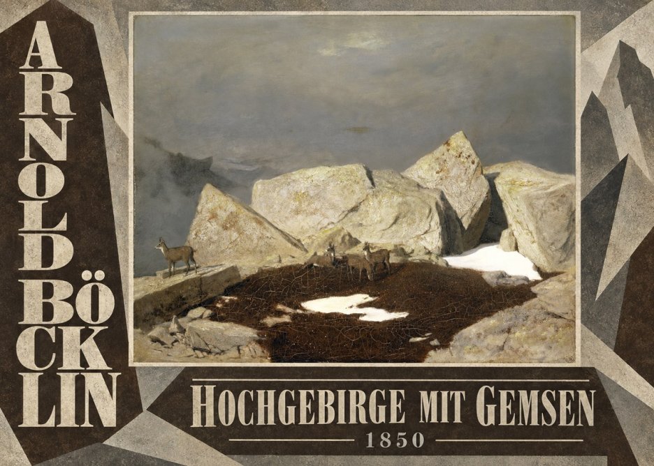 Arnold Böcklin Hochgebirge Mit Gemsen No5 - Plakát