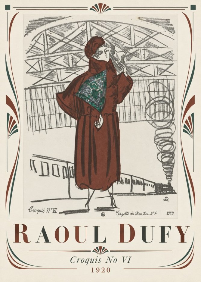 Raoul Dufy Croquis No Vi No4 - Plakát