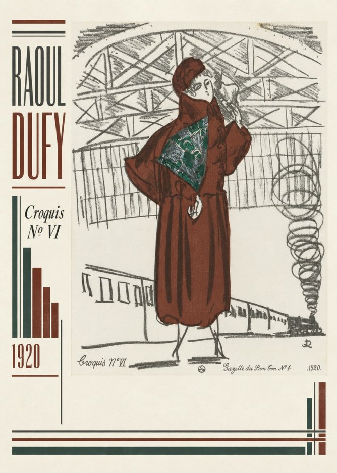 Raoul Dufy Croquis No Vi No5 - Plakát