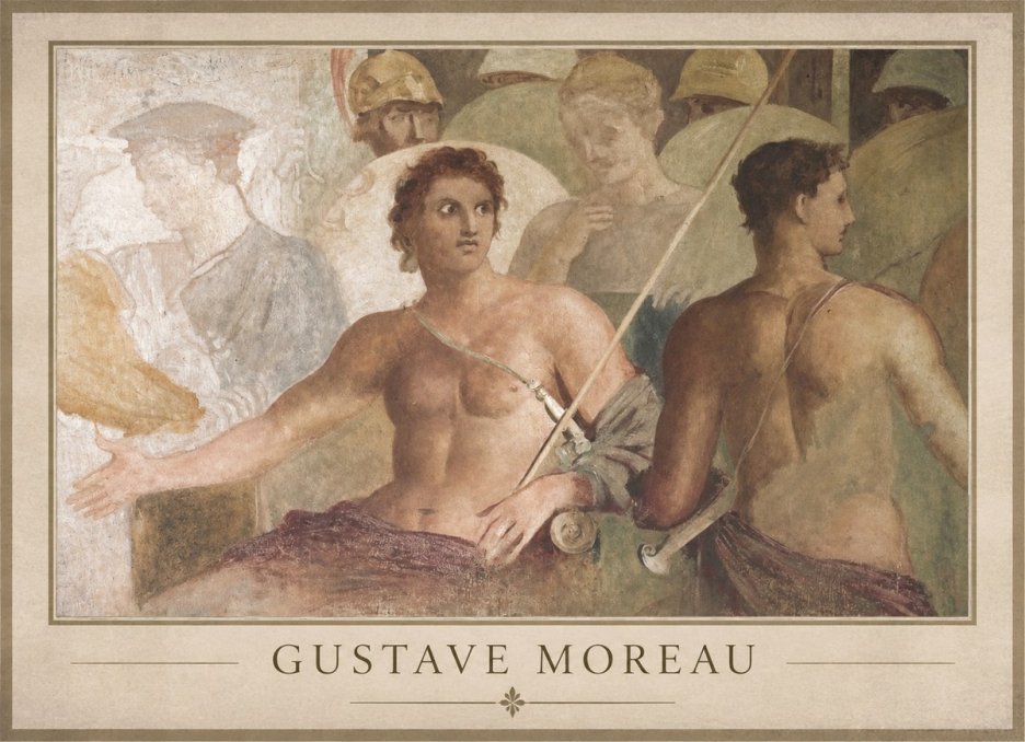 Gustave Moreau Les Prétendants No1 - Plakát