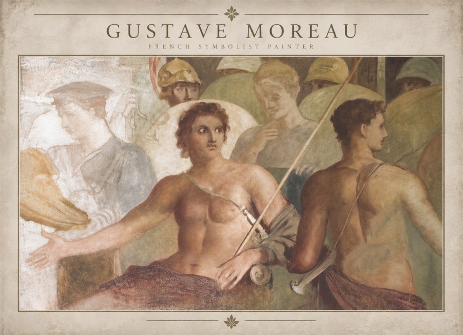 Gustave Moreau Les Prétendants No4 - Plakát