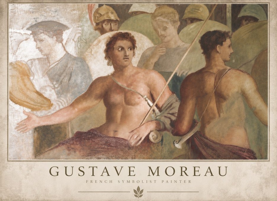 Gustave Moreau Les Prétendants No5 - Plakát