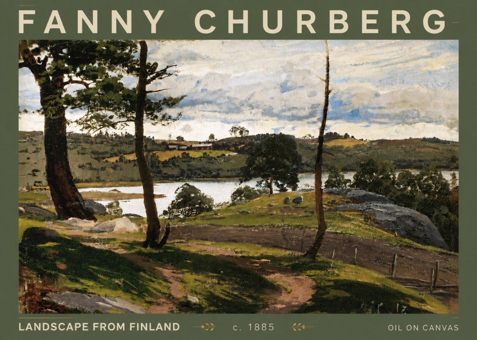 Fanny Churberg Landscape from Finland No5 - Plakát