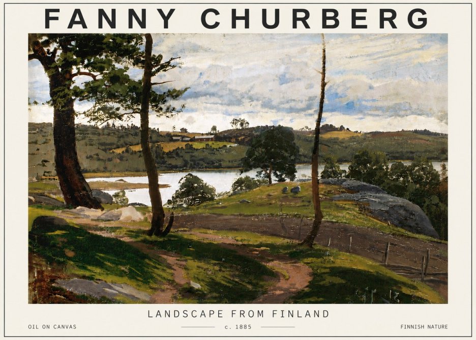 Fanny Churberg Landscape from Finland No6 - Plakát
