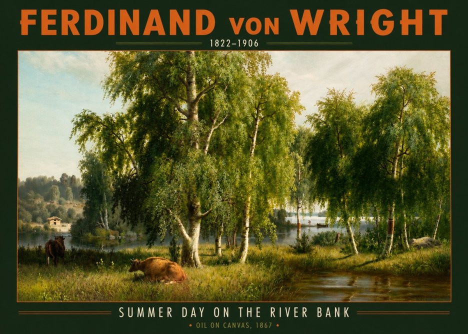 Ferdinand von Wright Summer Day on the River Bank No2 - Plakát