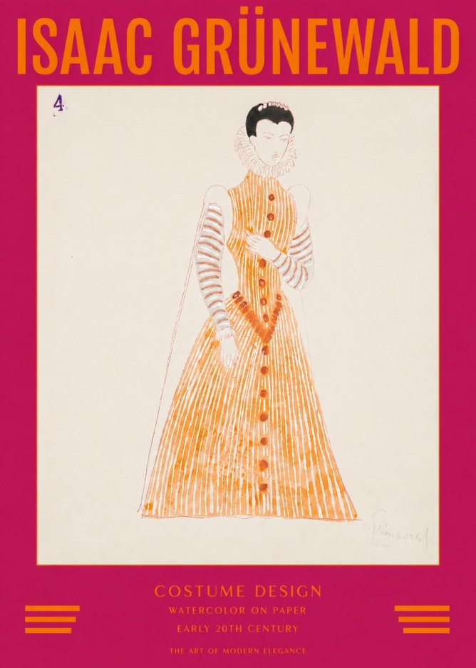 Isaac Grünewald Costume Design VII No2 - Plakát
