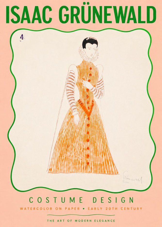 Isaac Grünewald Costume Design VII No3 - Plakát