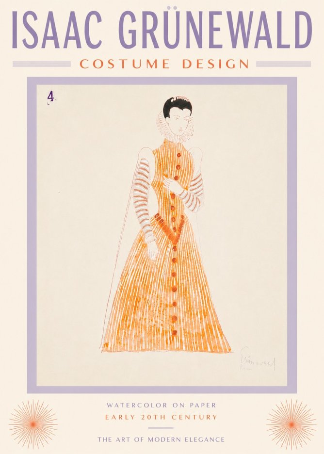 Isaac Grünewald Costume Design VII No5 - Plakát
