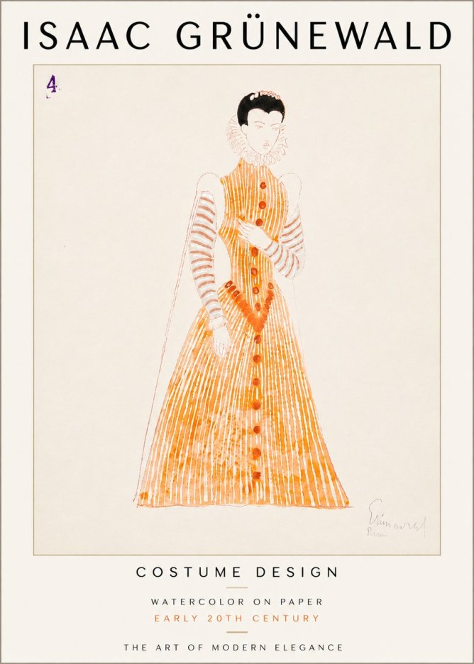 Isaac Grünewald Costume Design VII No6 - Plakát