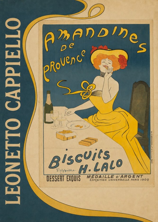Leonetto Cappiello Amandines De Provence Biscuits H. Lalo II No2 - Plakát