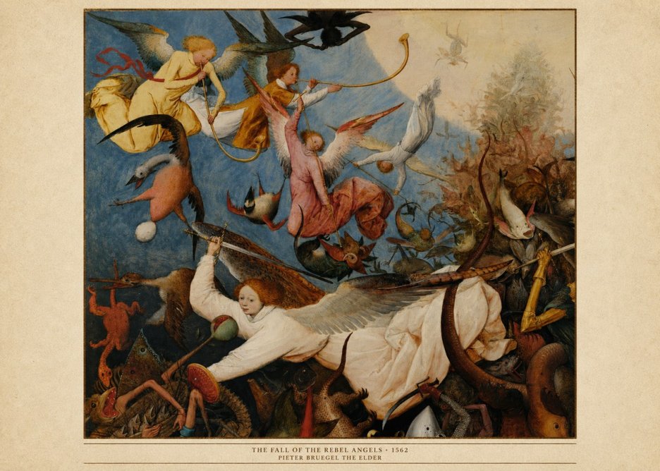 Pieter Bruegel The Fall of the Rebel Angels II No6 - Plakát