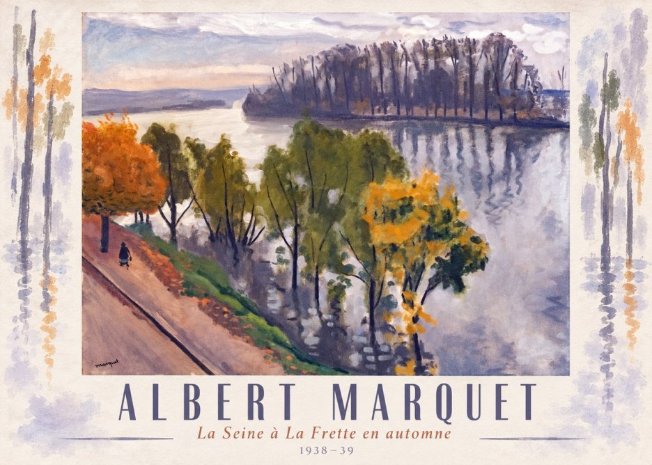 Albert Marquet La Seine À La Frette En Automne No4 - Plakát