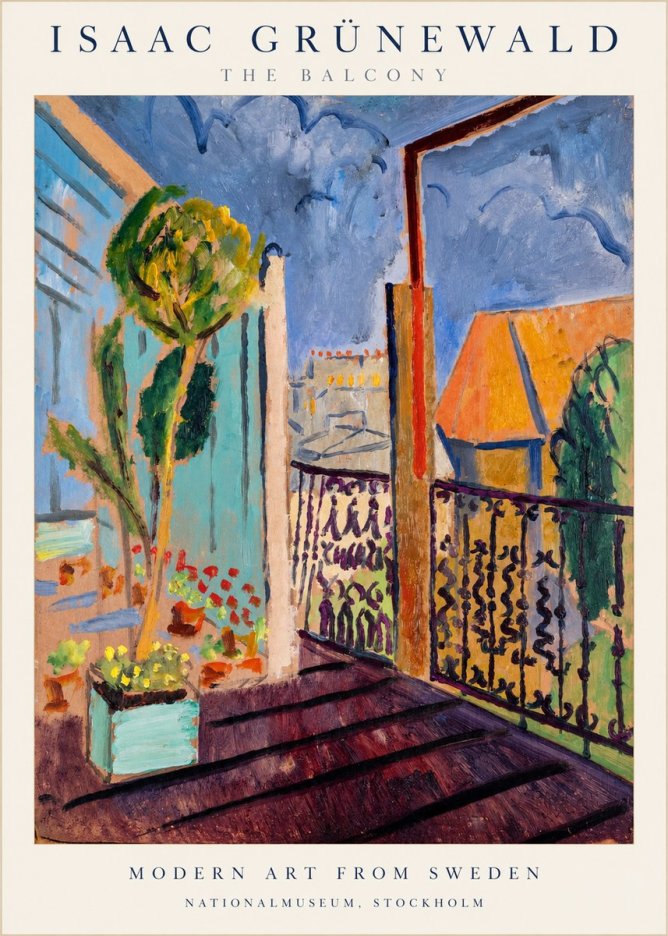Isaac Grünewald The Balcony No1 - Plakát