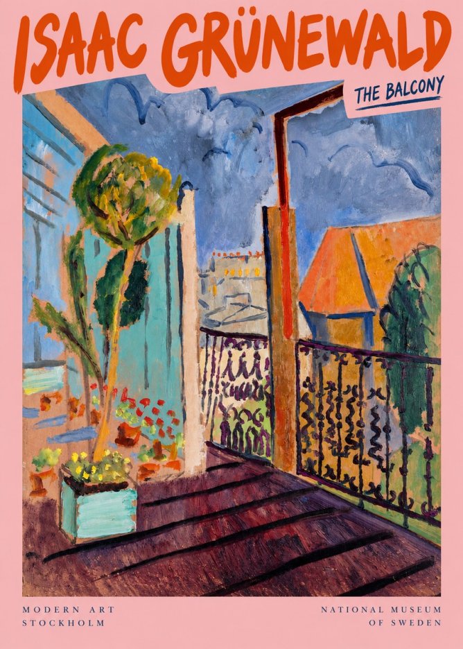 Isaac Grünewald The Balcony No2 - Plakát