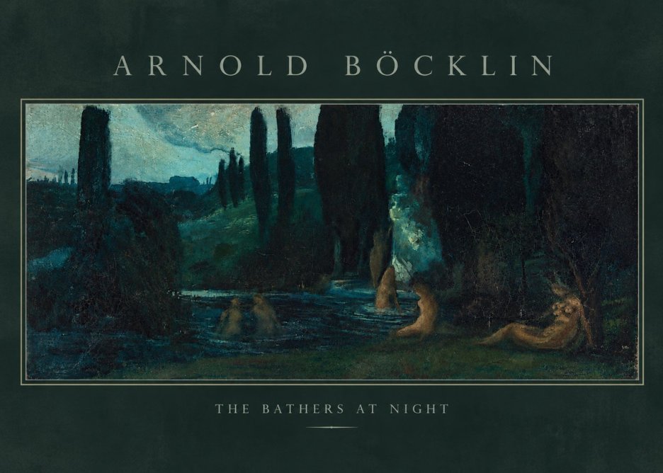 Arnold Böcklin The Bathers at Night No3 - Plakát
