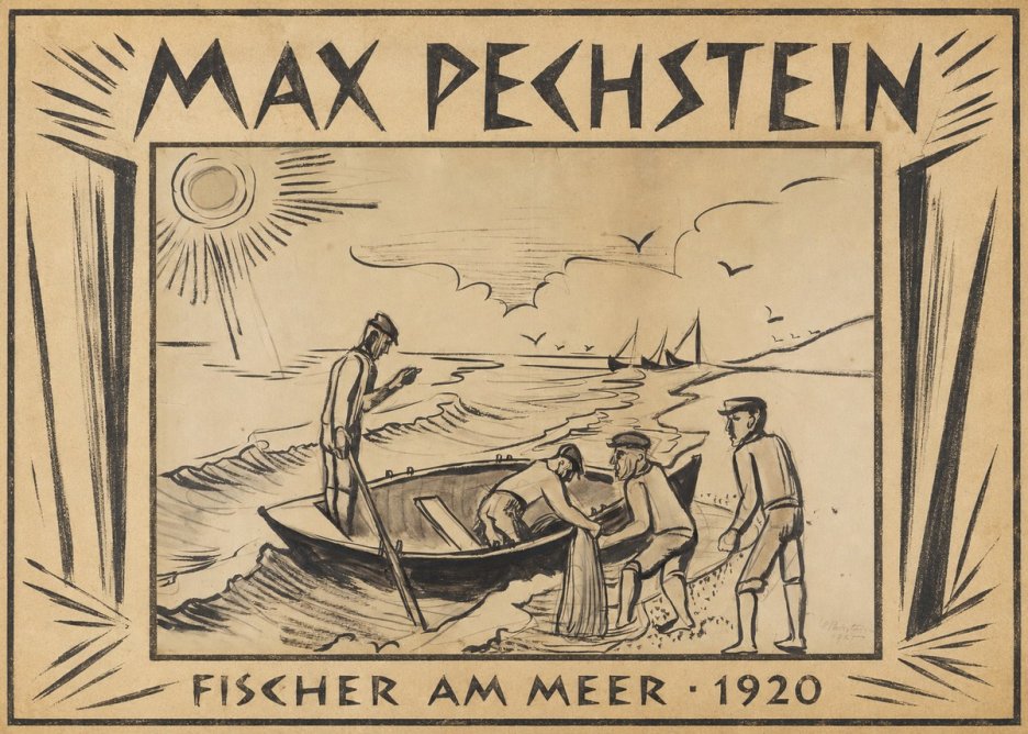 Max Pechstein Fischer Am Meer - 1920 No1 - Plakát