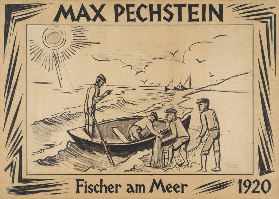 Max Pechstein Fischer Am Meer - 1920 No2 - Plakát