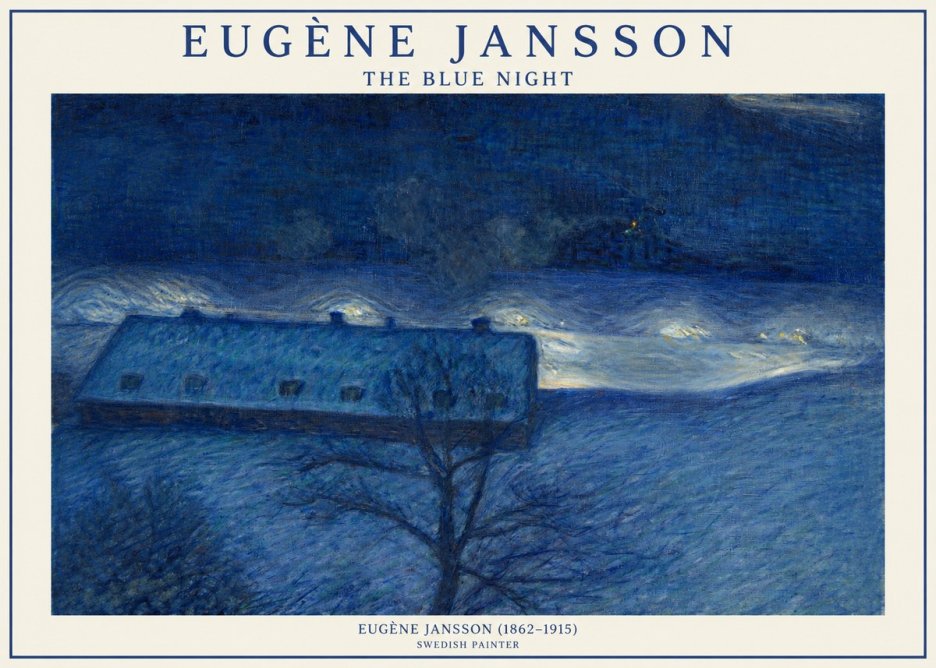 Eugène Jansson The Blue Night No1 - Plakát