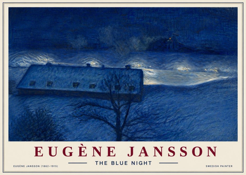 Eugène Jansson The Blue Night No4 - Plakát