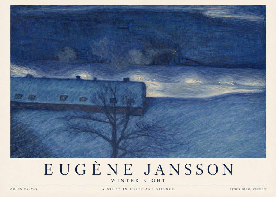 Eugène Jansson The Blue Night No6 - Plakát
