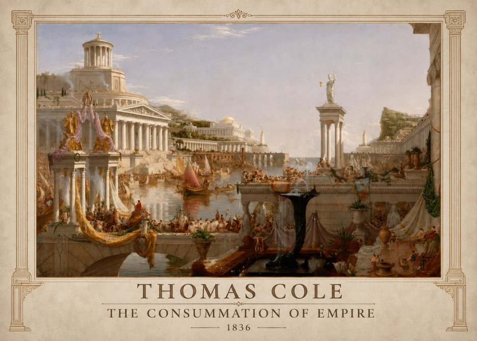 Thomas Cole The Consummation of Empire No1 - Plakát