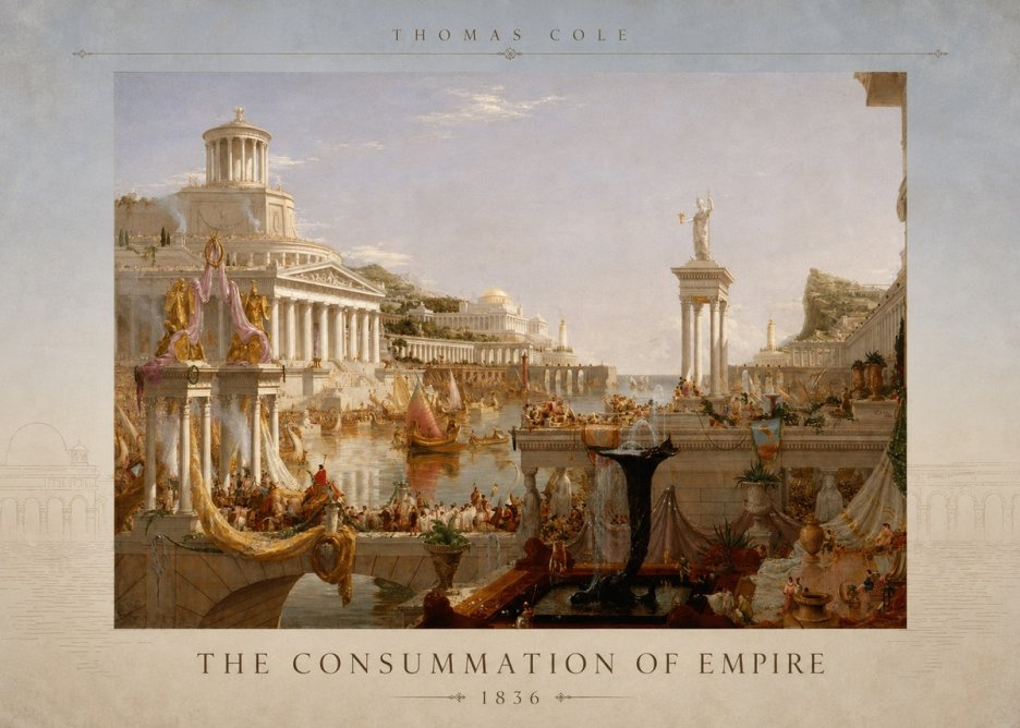 Thomas Cole The Consummation of Empire No3 - Plakát