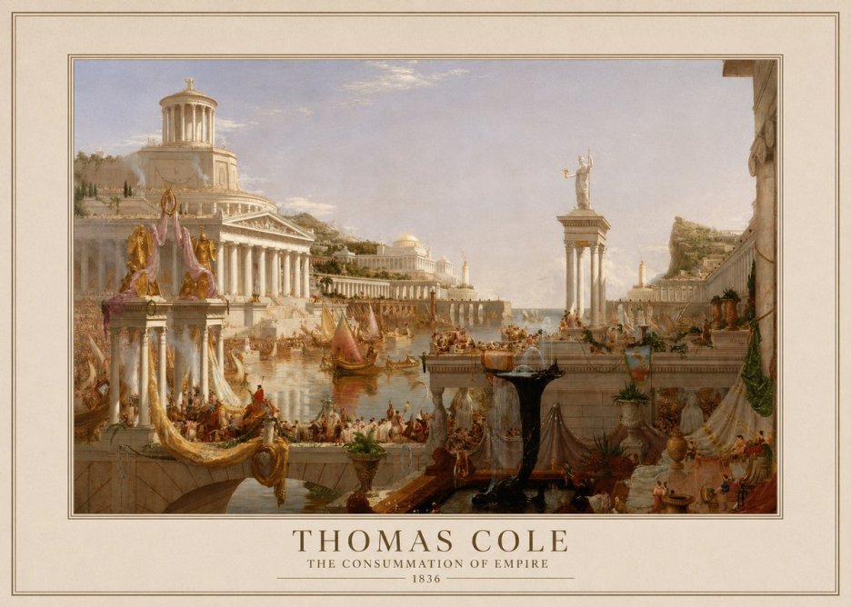 Thomas Cole The Consummation of Empire No4 - Plakát