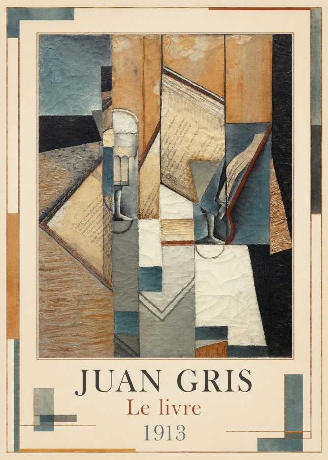 Juan Gris Le Livre No5 - Plakát